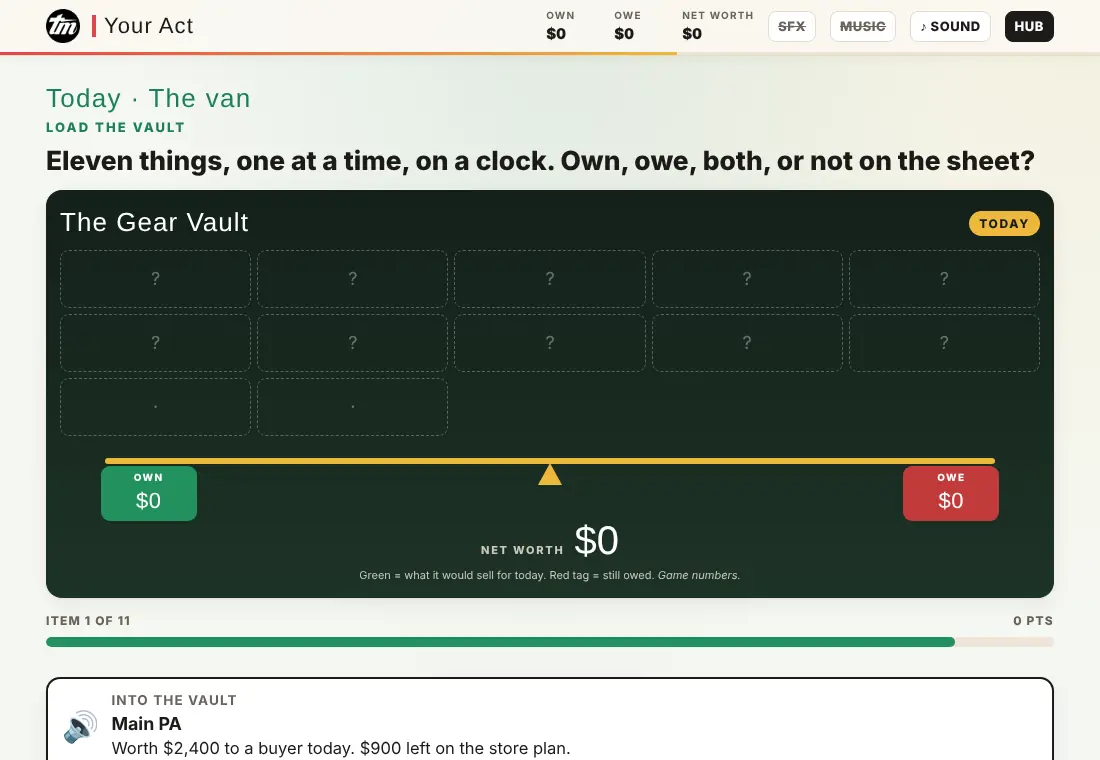 Lesson 3.7 The Gear Vault: the first call in the game, played on a phone or laptop